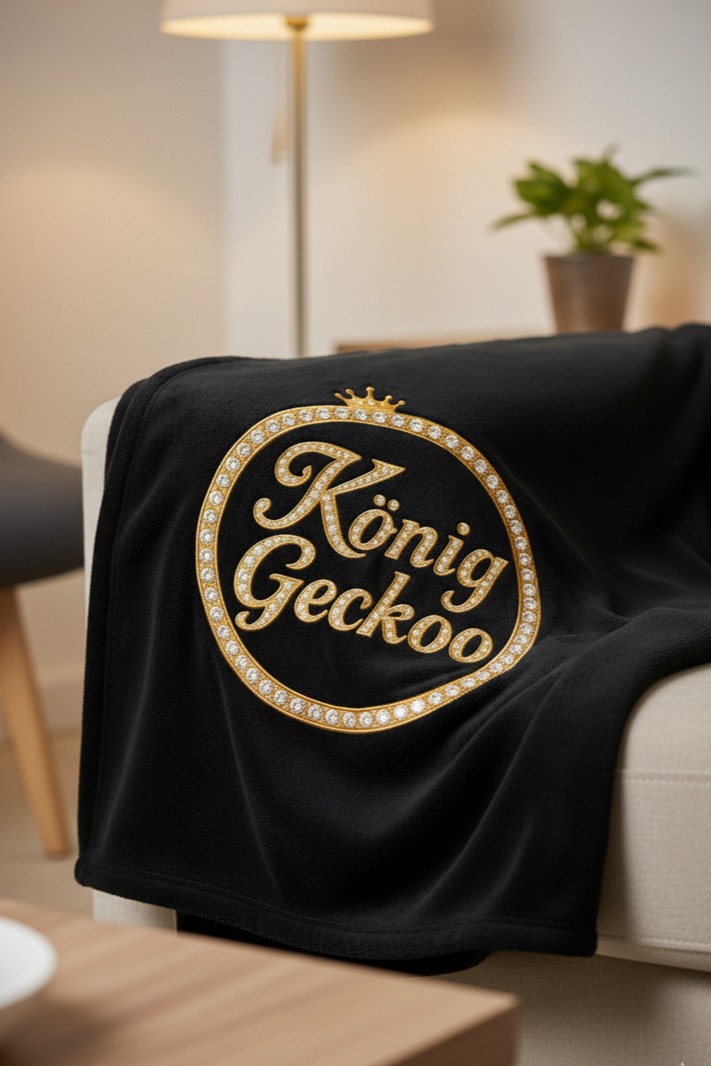 König Geckoo Kuscheldecke – Premium Design