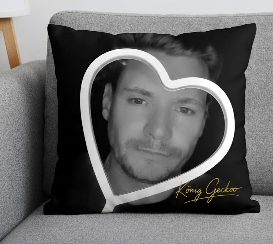 🖤König Geckoo – Heart Edition Kissen