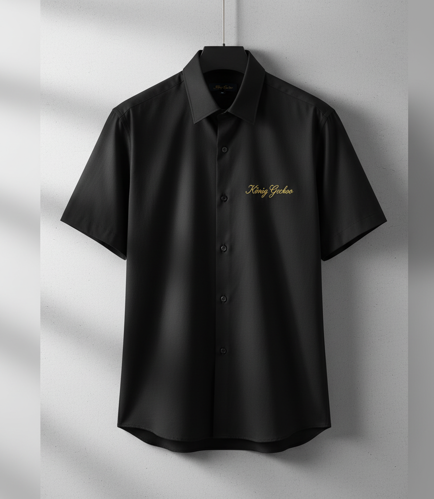 König Geckoo Signature Hemd – Schwarz