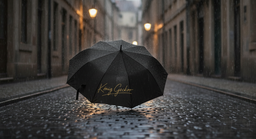 König Geckoo Regenschirm – Eleganz im Regen