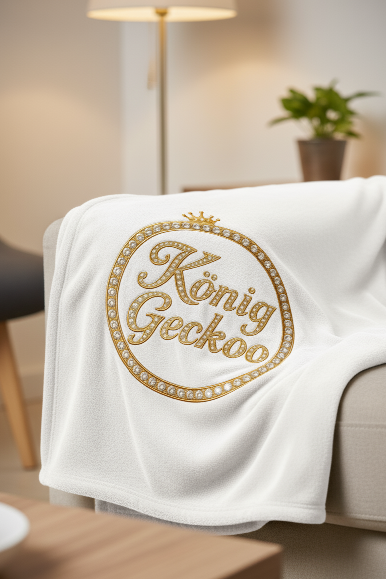 König Geckoo Kuscheldecke – Premium Design