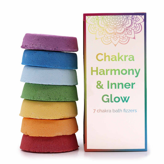 Chakra-Badesprudel – Große Geschenkbox (7 Stück)