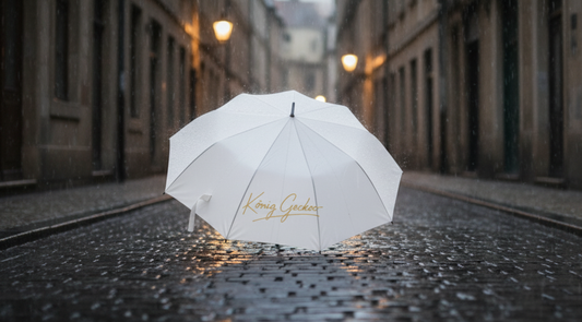 König Geckoo Regenschirm – Eleganz im Regen