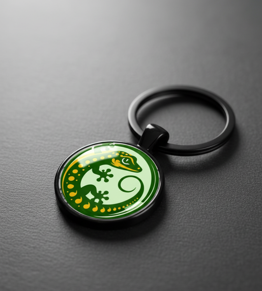 🖤 König Geckoo Schlüsselanhänger – Black Edition