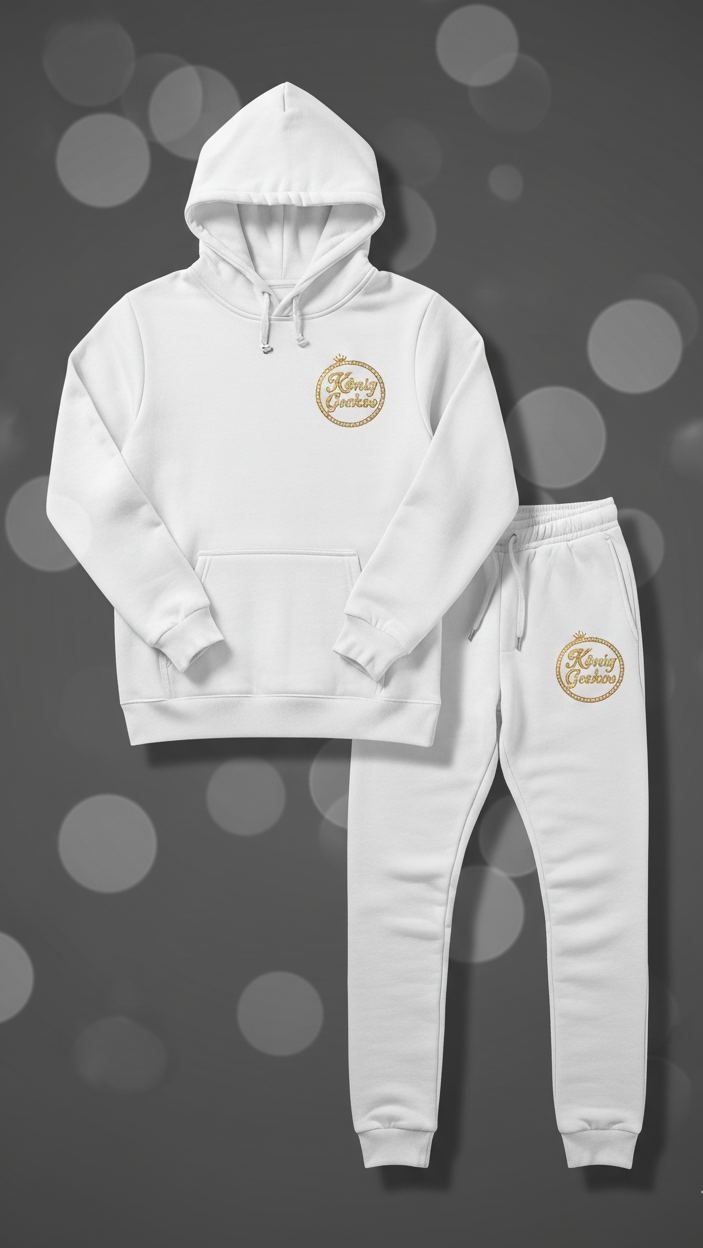 🤍 König Geckoo – Premium Tracksuit White Edition