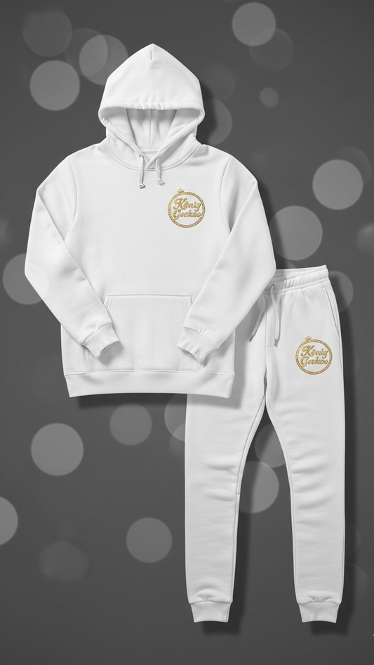 🤍 König Geckoo – Premium Tracksuit White Edition