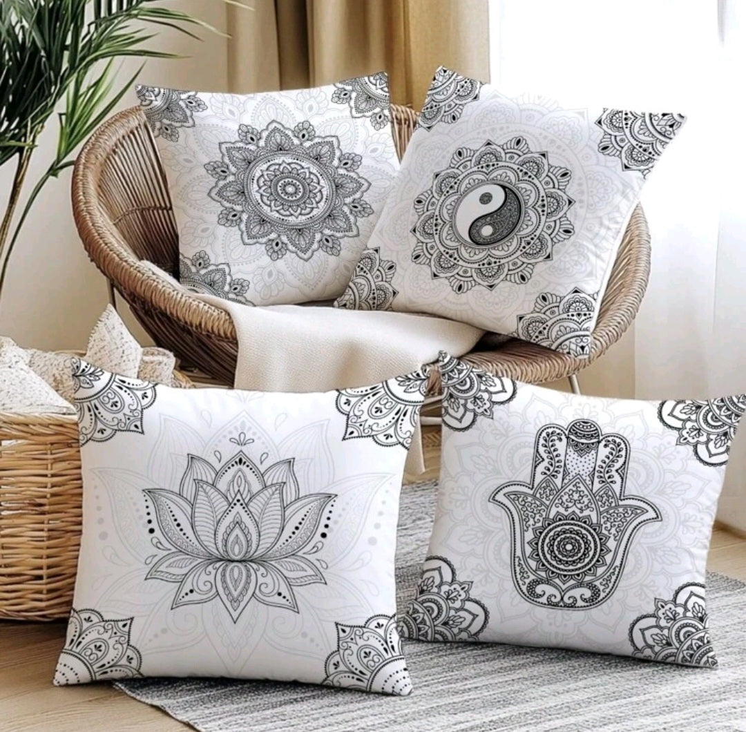 Mandala Kissenbezüge 4er-Set – Spiritual Home