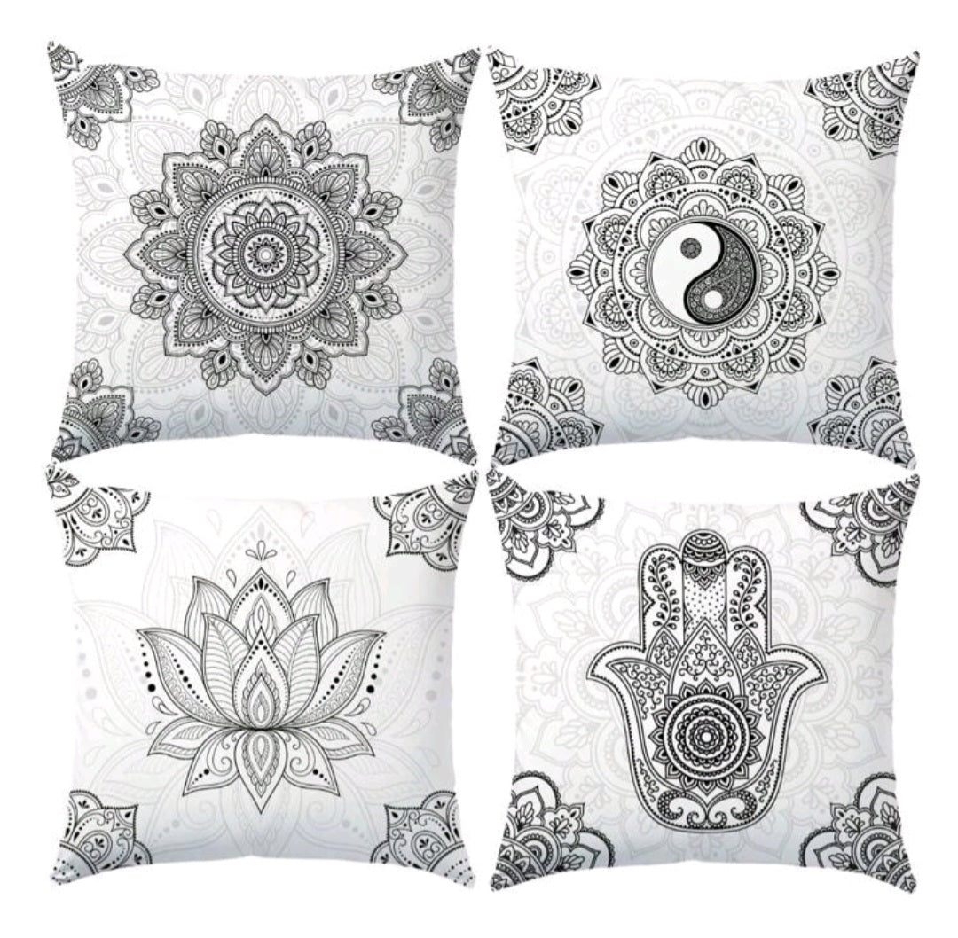 Mandala Kissenbezüge 4er-Set – Spiritual Home