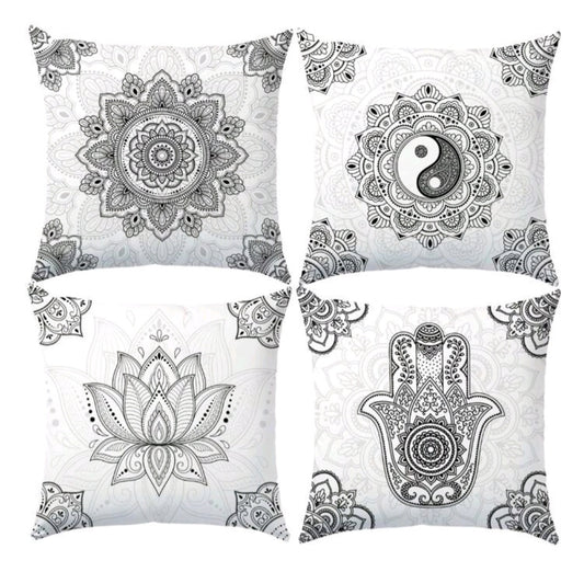 Mandala Kissenbezüge 4er-Set – Spiritual Home