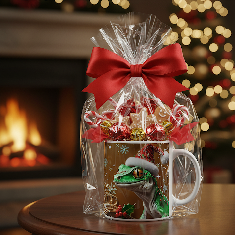 Gefüllte König Geckoo Weihnachtstasse – Limitierte Edition