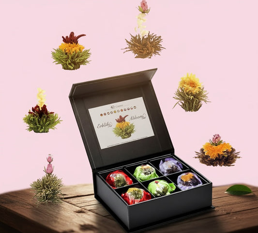 Erblühtee Geschenkset – Blühender Teegenuss in seiner schönsten Form